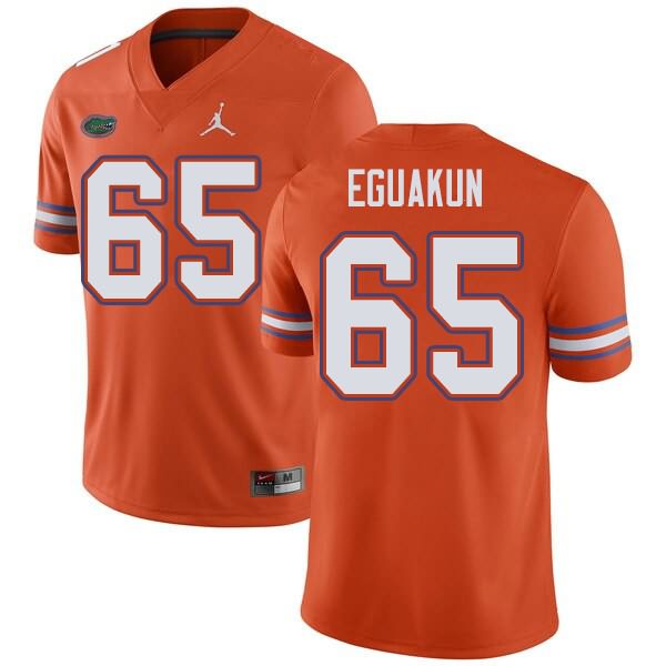 NCAA Florida Gators Kingsley Eguakun Men's #65 Jordan Brand Orange Stitched Authentic College Football Jersey UTZ6064XJ